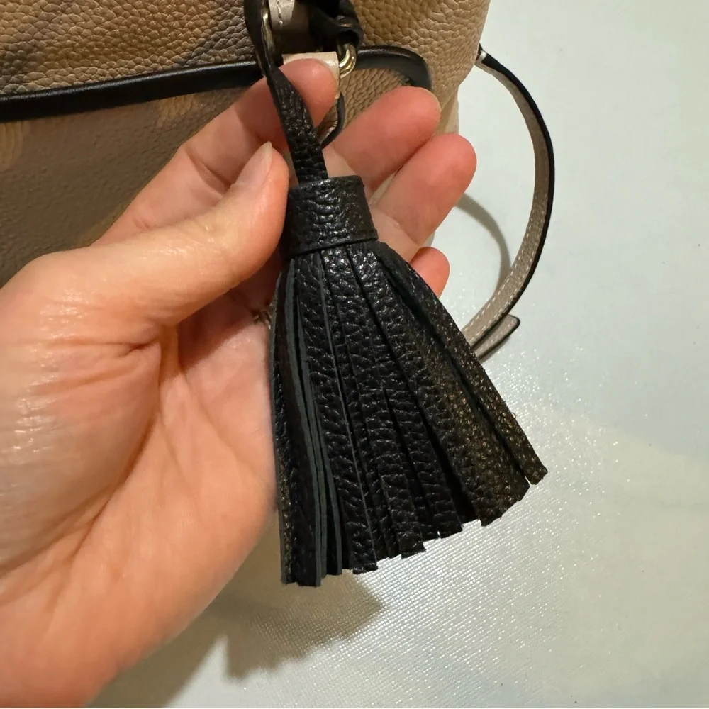 Kate Spade‎ ♠️ Ward Place Evangelie Pink Black Pebbled Leather Purse Bag